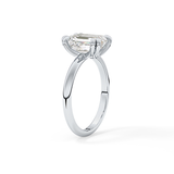 Emerald Solitaire Lab Grown Diamond Engagement Ring