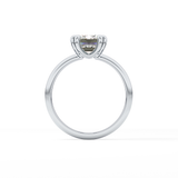 Emerald Solitaire Lab Grown Diamond Engagement Ring