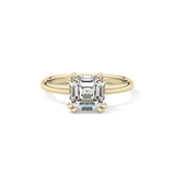 Asscher Solitaire Lab Grown Diamond Engagement Ring