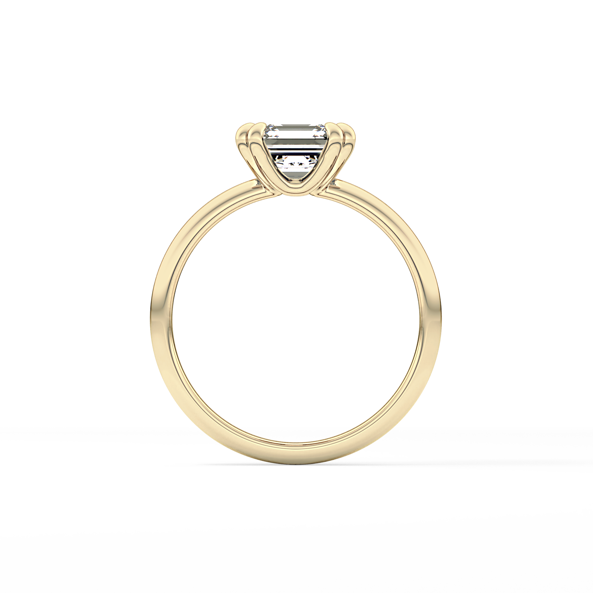 Asscher Solitaire Lab Grown Diamond Engagement Ring