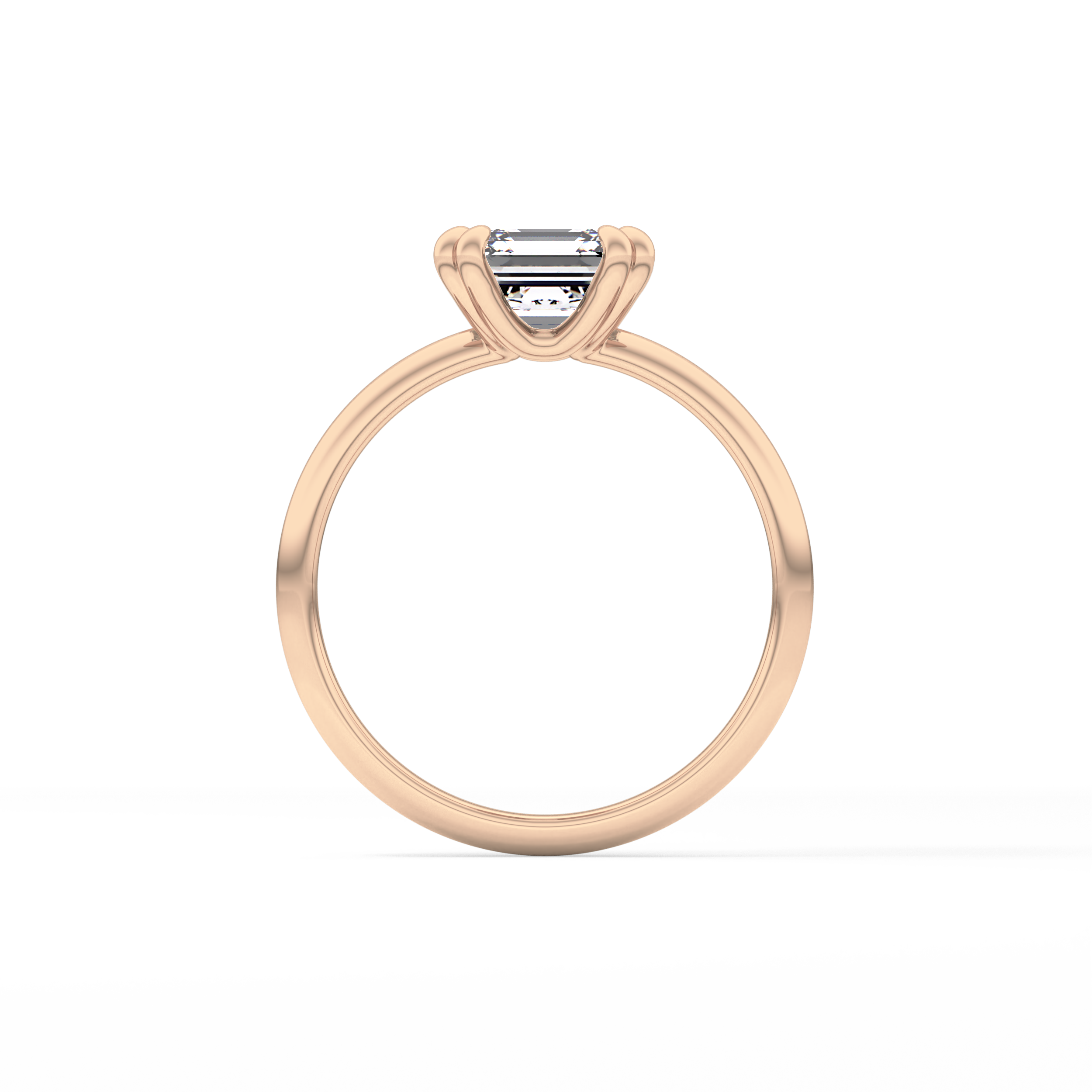 Asscher Solitaire Lab Grown Diamond Engagement Ring