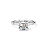 Asscher Solitaire Lab Grown Diamond Engagement Ring