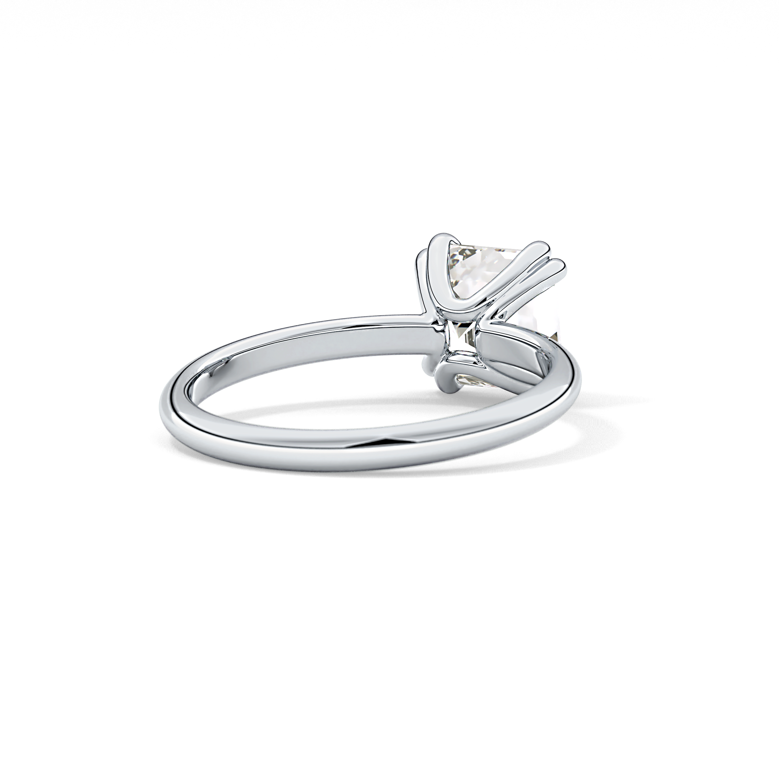 Asscher Solitaire Lab Grown Diamond Engagement Ring