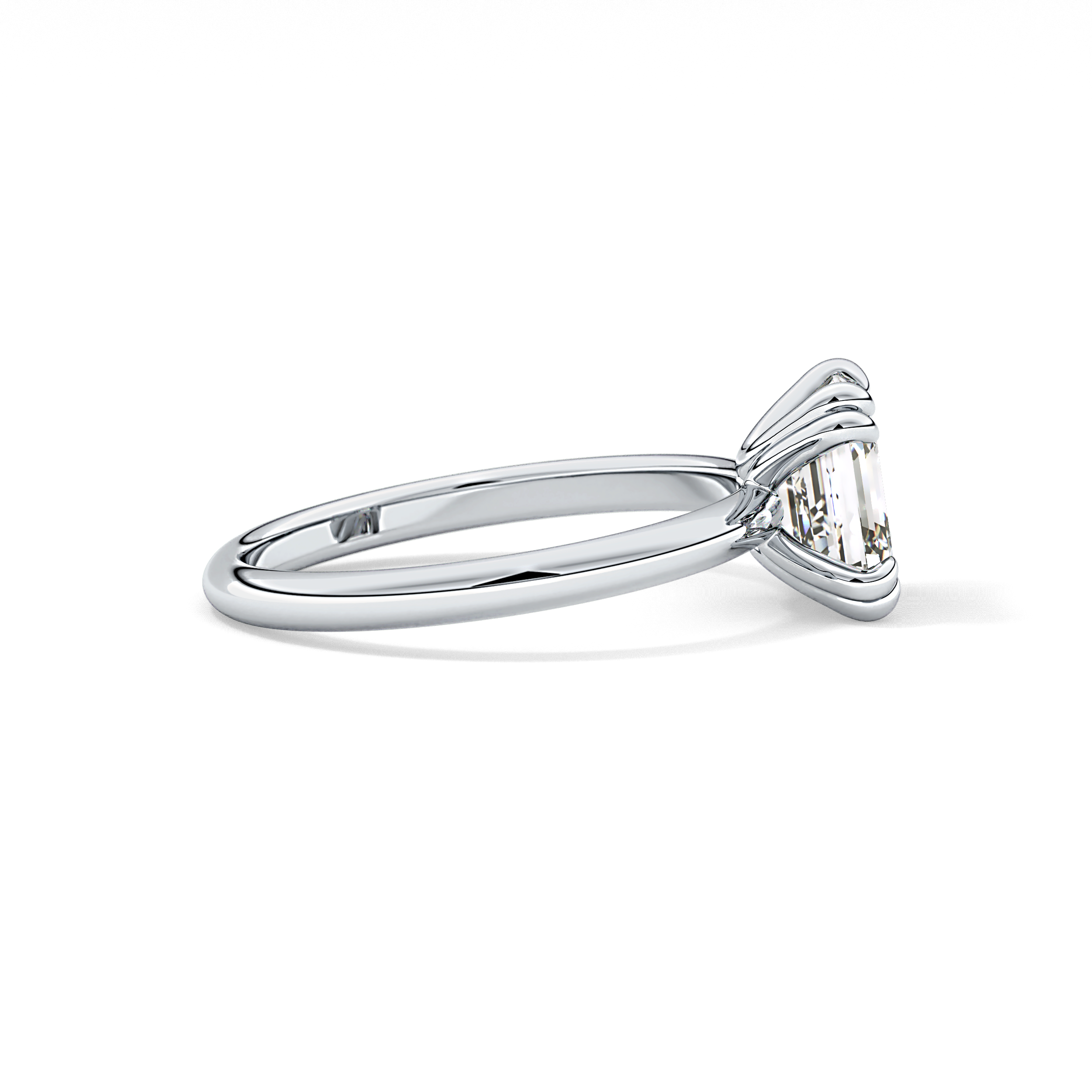 Asscher Solitaire Lab Grown Diamond Engagement Ring