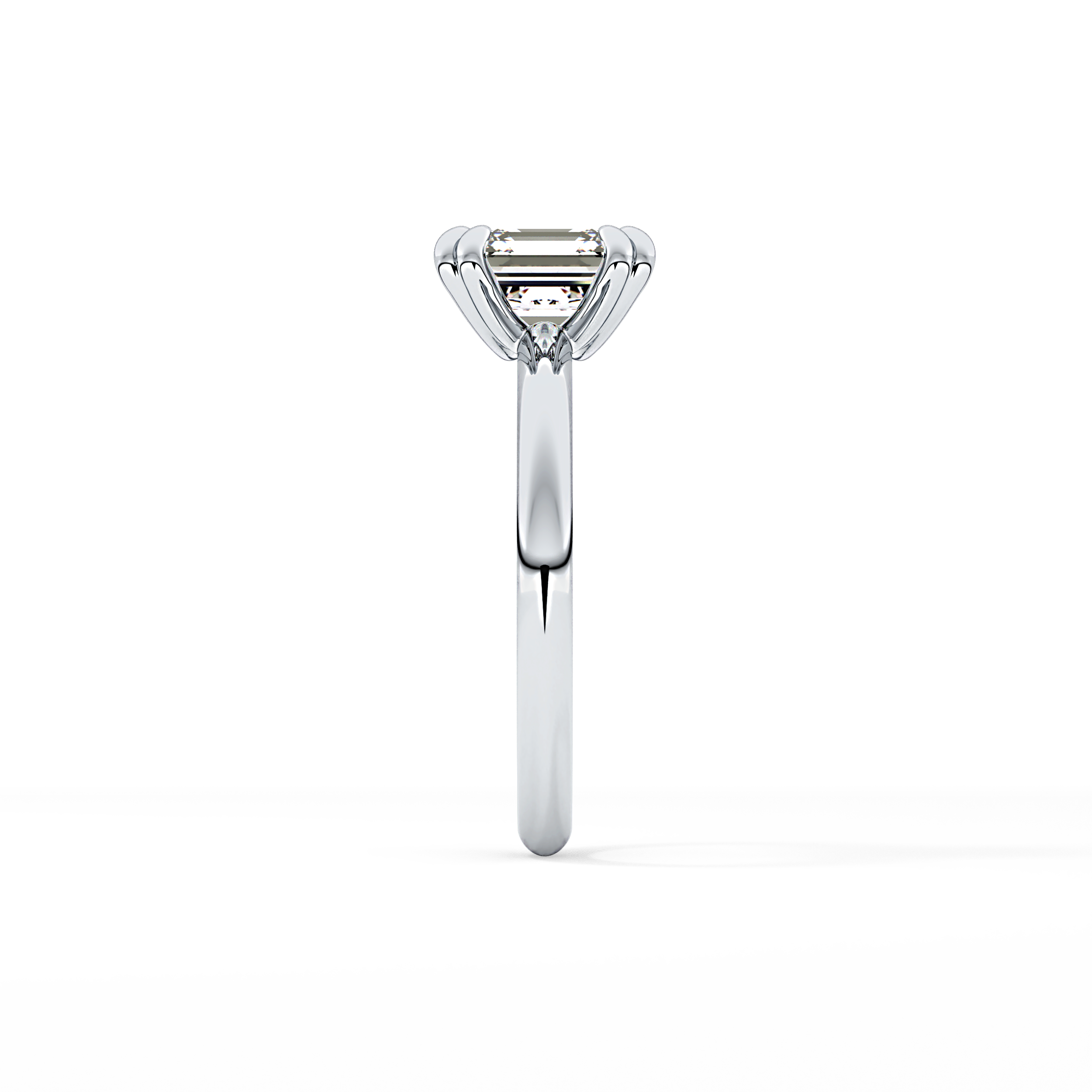 Asscher Solitaire Lab Grown Diamond Engagement Ring