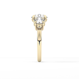 Round Three Stone Lab Grown Diamond Engagement Ring