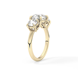 Round Three Stone Lab Grown Diamond Engagement Ring