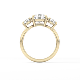 Round Three Stone Lab Grown Diamond Engagement Ring
