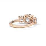 Round Three Stone Lab Grown Diamond Engagement Ring