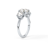 Round Three Stone Lab Grown Diamond Engagement Ring