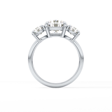 Round Three Stone Lab Grown Diamond Engagement Ring