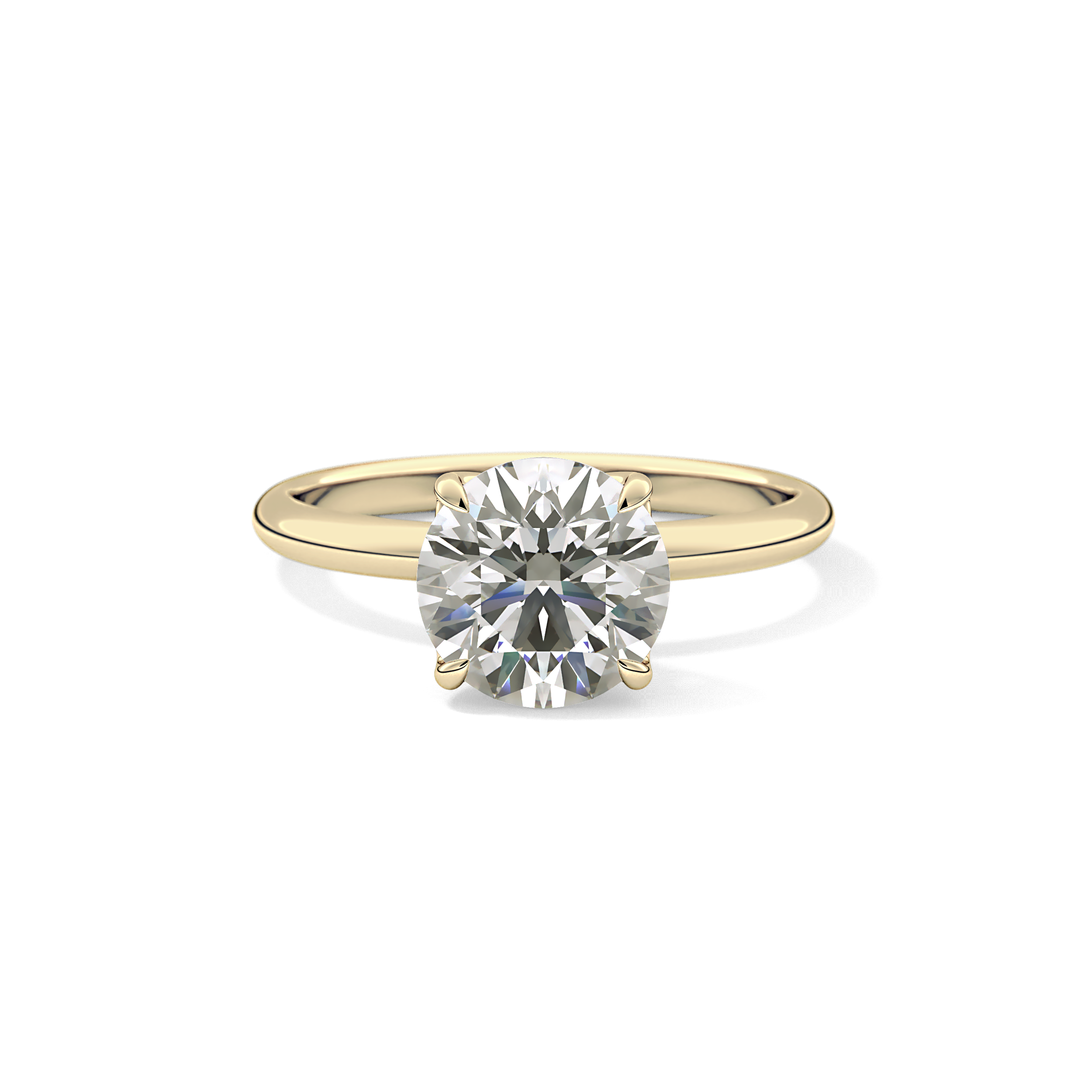 Round Solitaire Lab Grown Diamond Engagement Ring