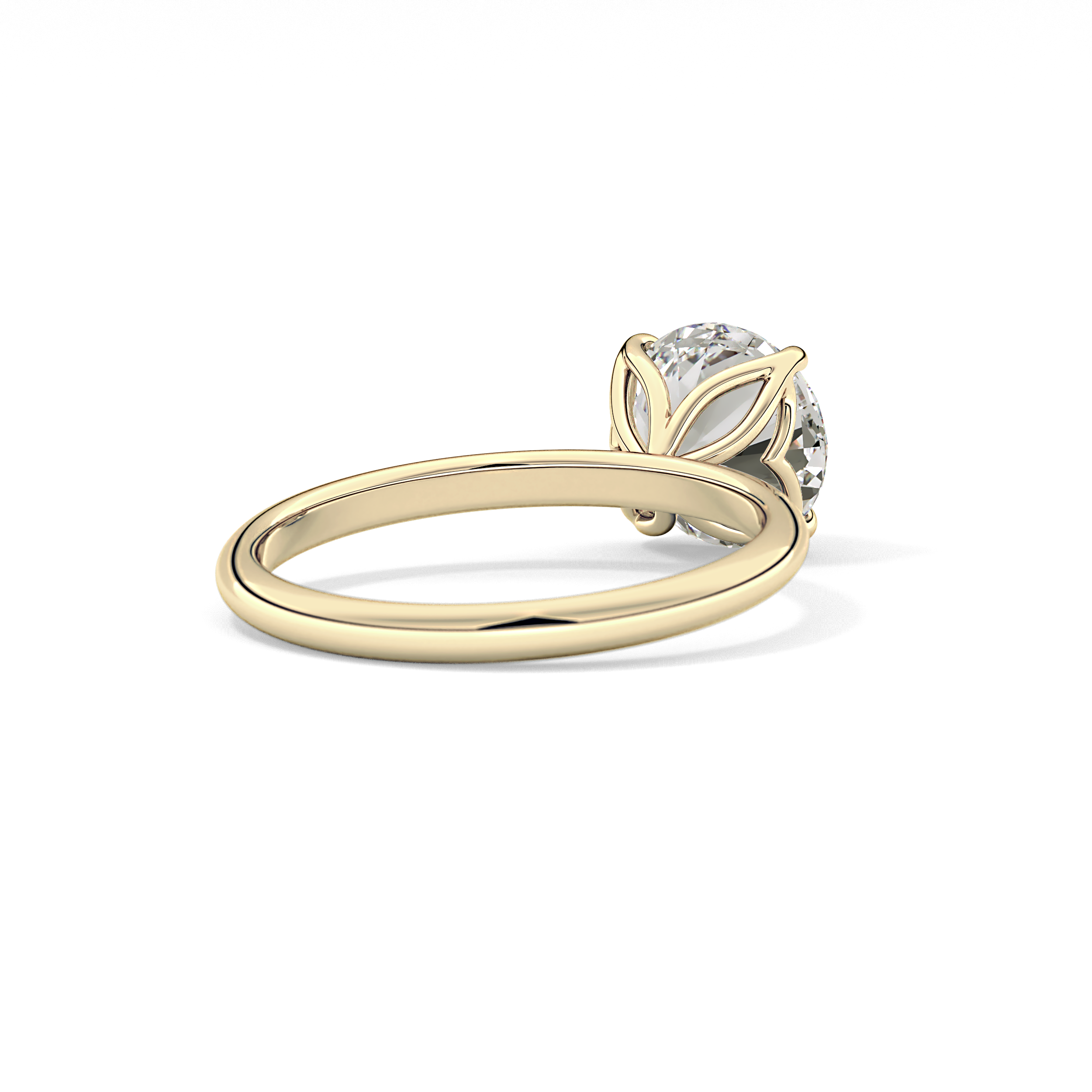 Round Solitaire Lab Grown Diamond Engagement Ring