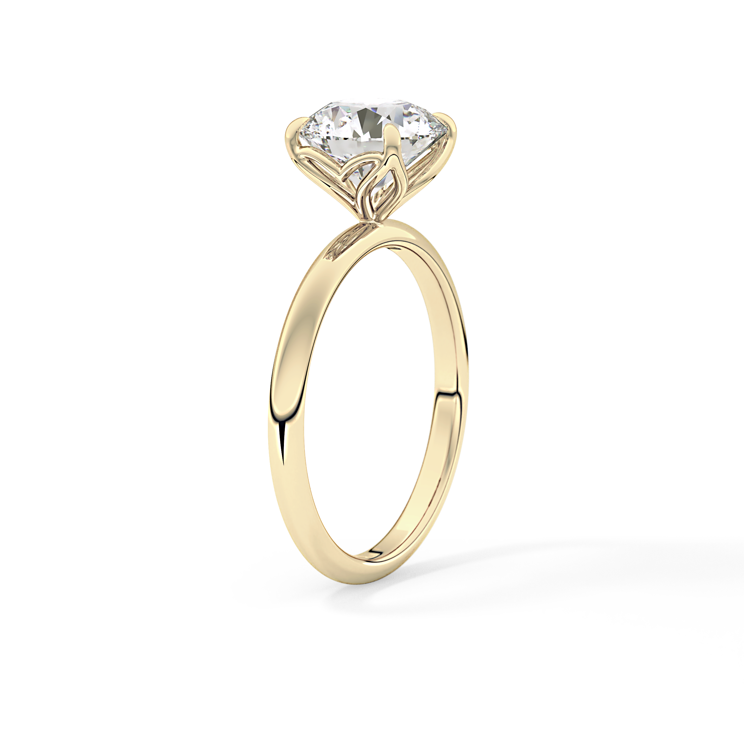 Round Solitaire Lab Grown Diamond Engagement Ring