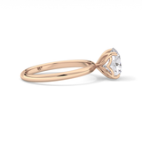 Round Solitaire Lab Grown Diamond Engagement Ring