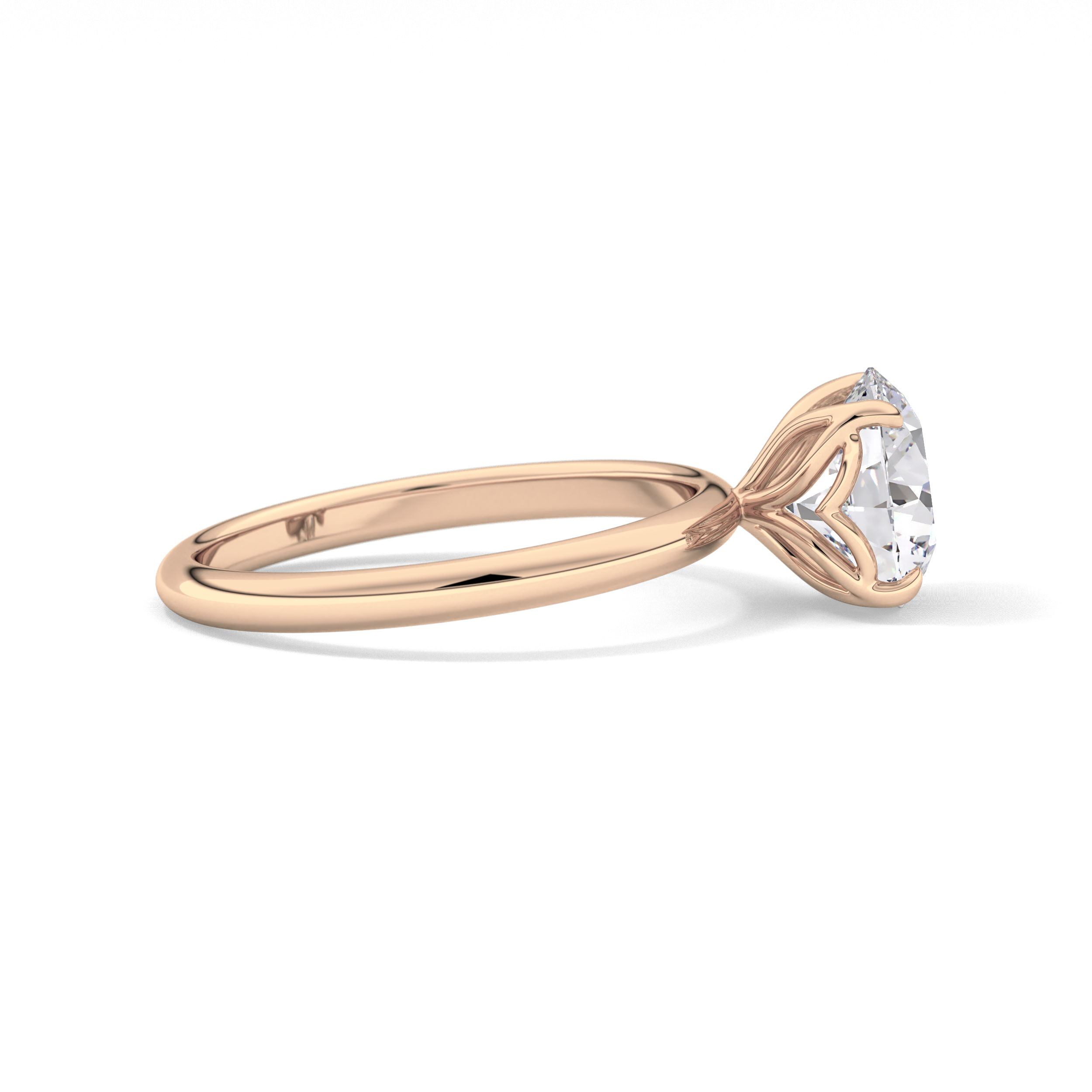 Round Solitaire Lab Grown Diamond Engagement Ring