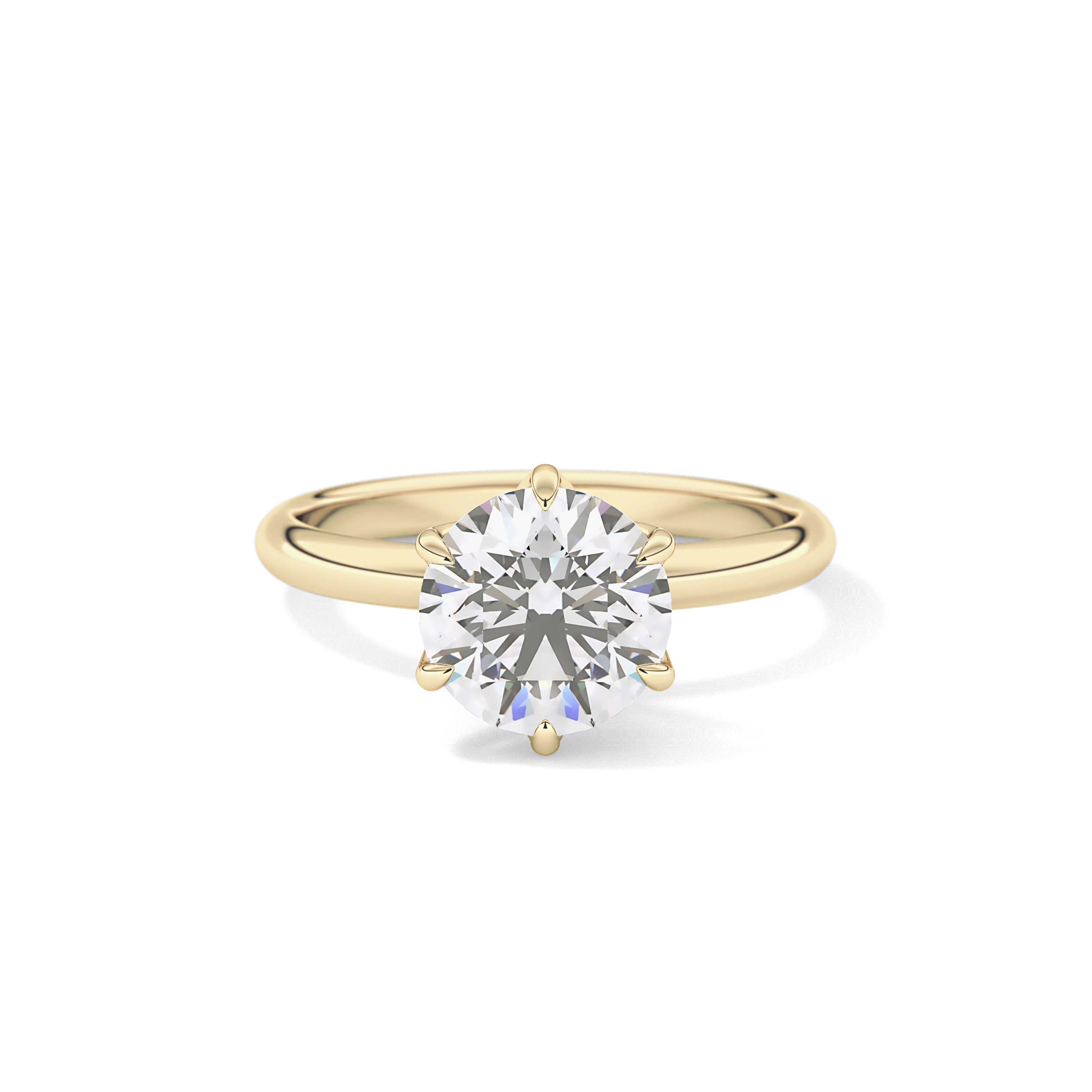 Round Solitaire Lab Grown Diamond Engagement Ring