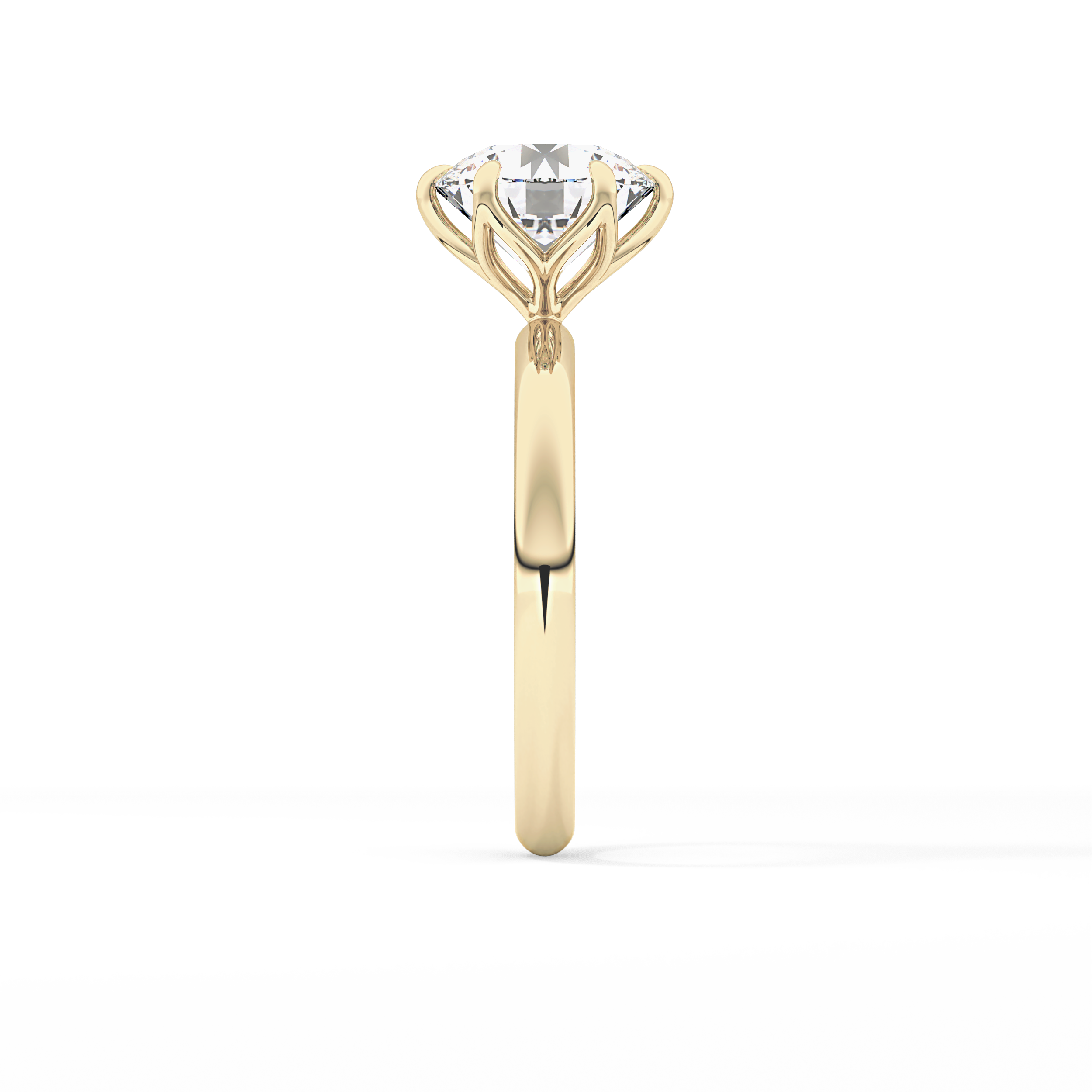 Round Solitaire Lab Grown Diamond Engagement Ring