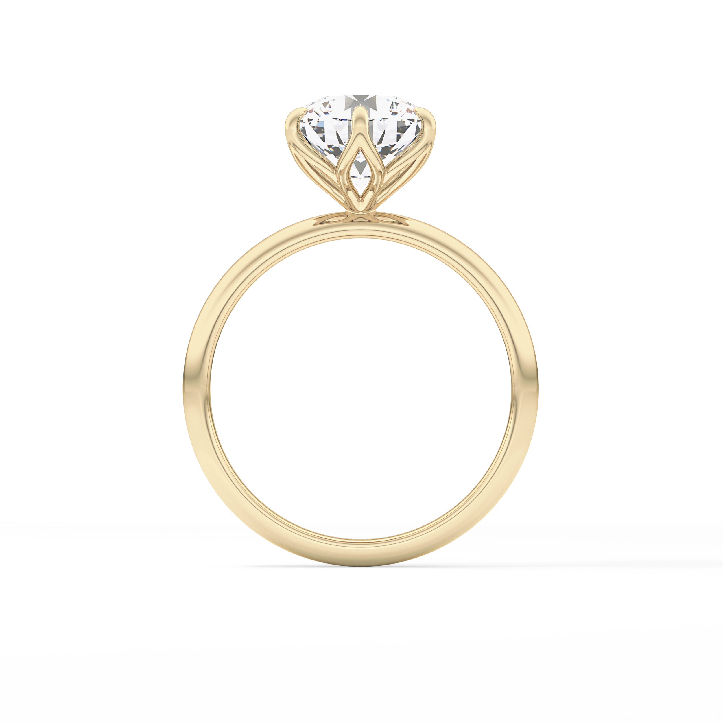 Round Solitaire Lab Grown Diamond Engagement Ring