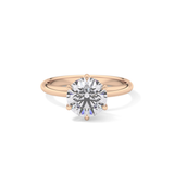 Round Solitaire Lab Grown Diamond Engagement Ring