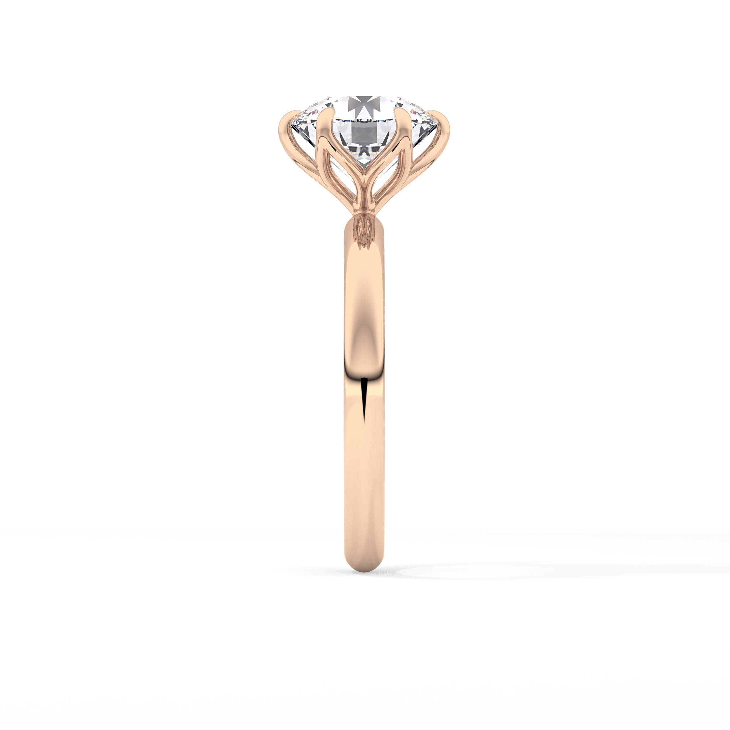 Round Solitaire Lab Grown Diamond Engagement Ring