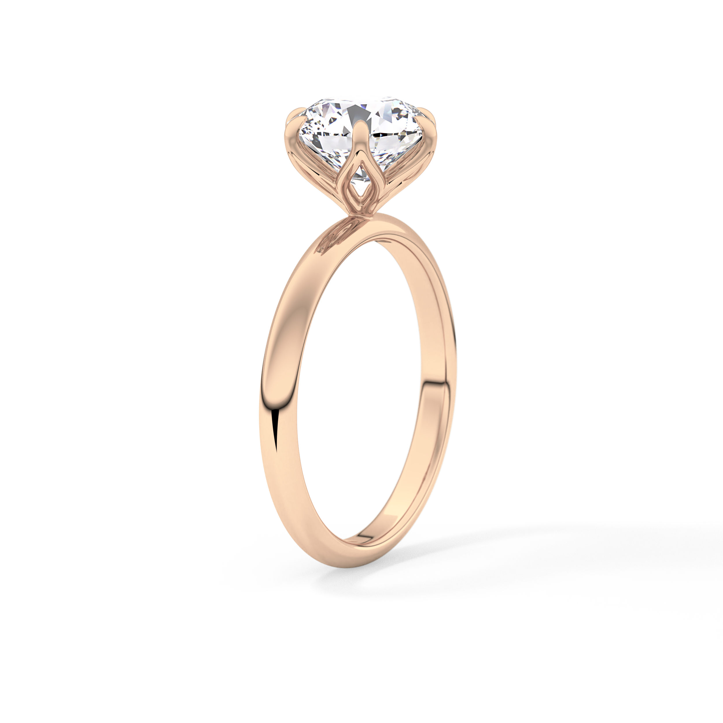 Round Solitaire Lab Grown Diamond Engagement Ring