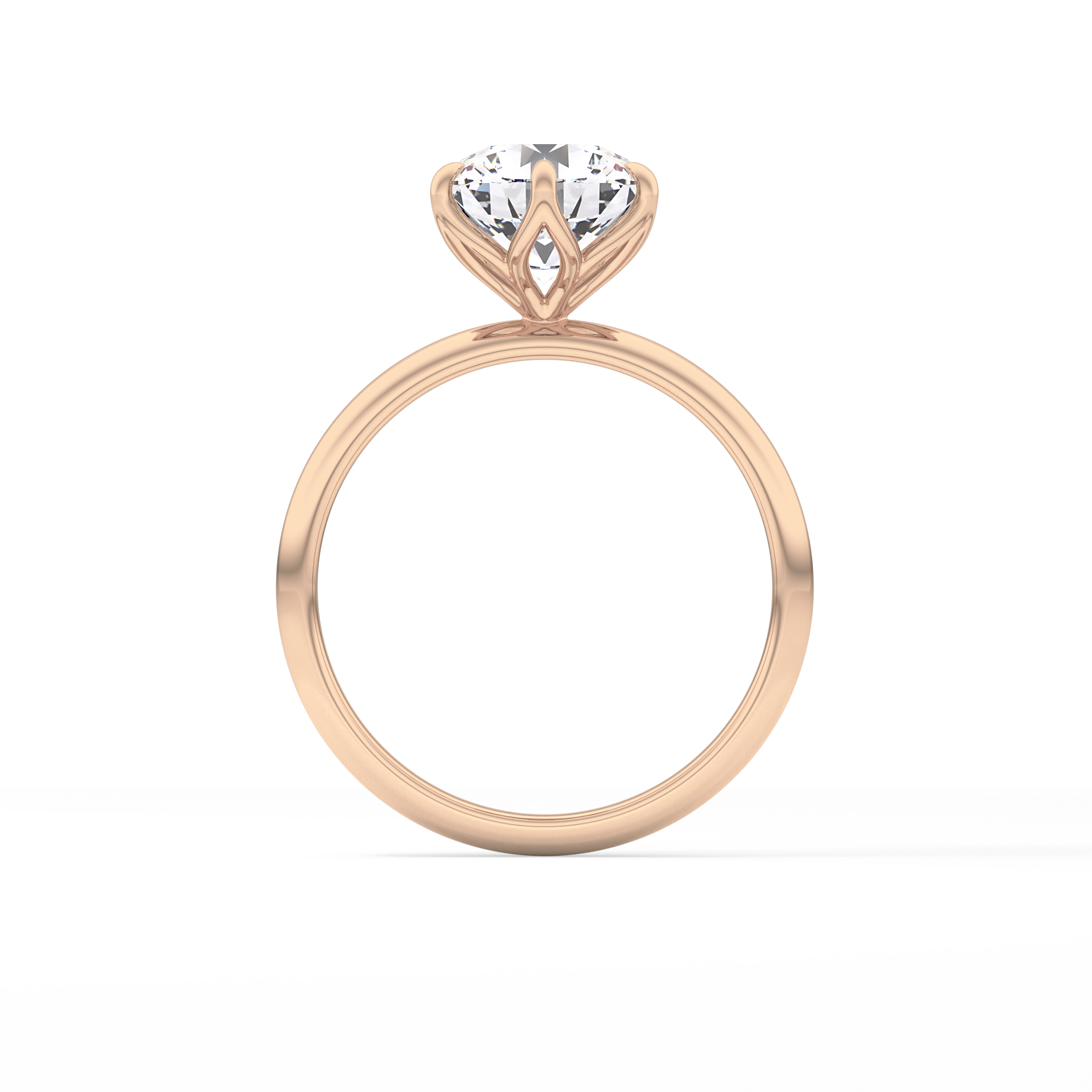 Round Solitaire Lab Grown Diamond Engagement Ring