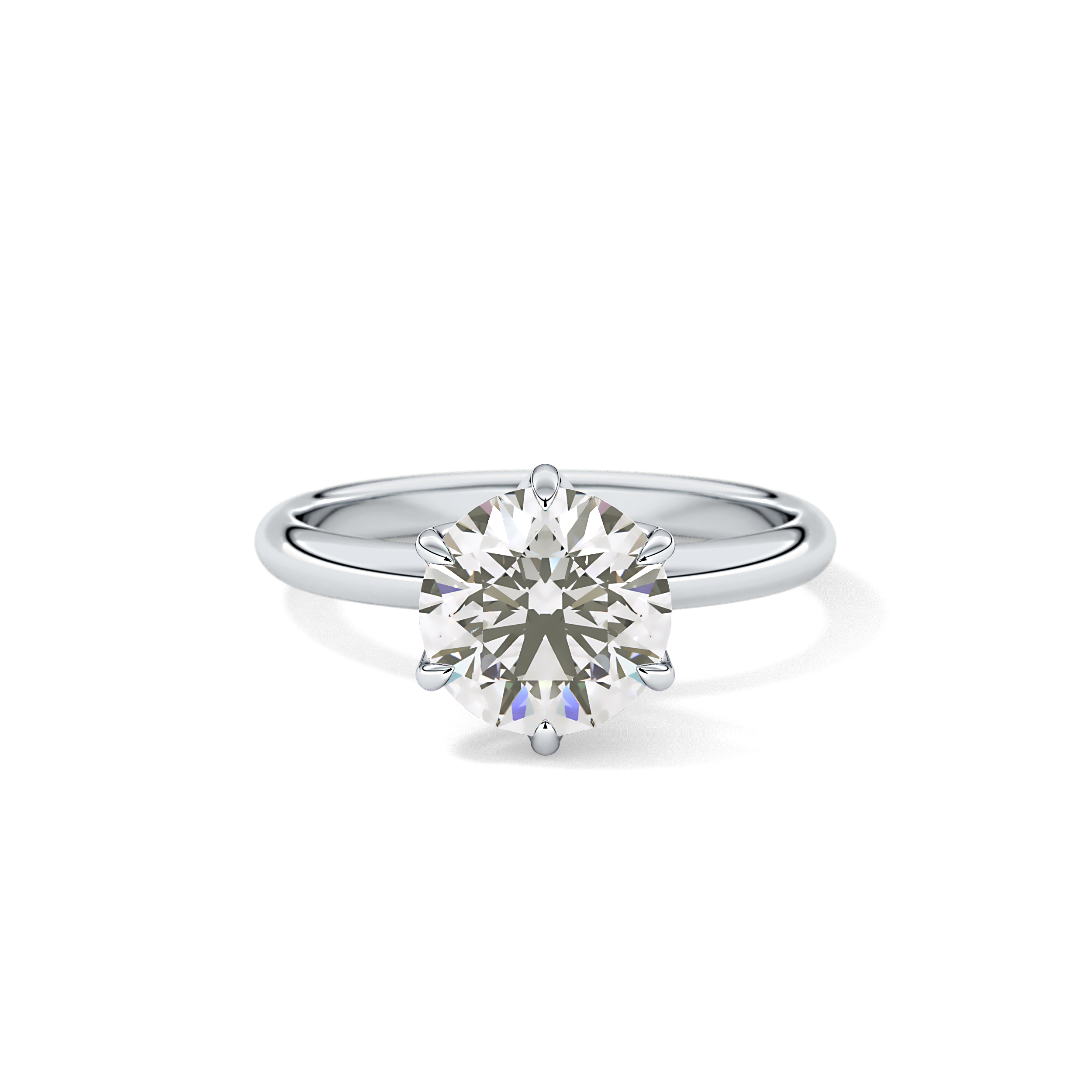 Round Solitaire Lab Grown Diamond Engagement Ring