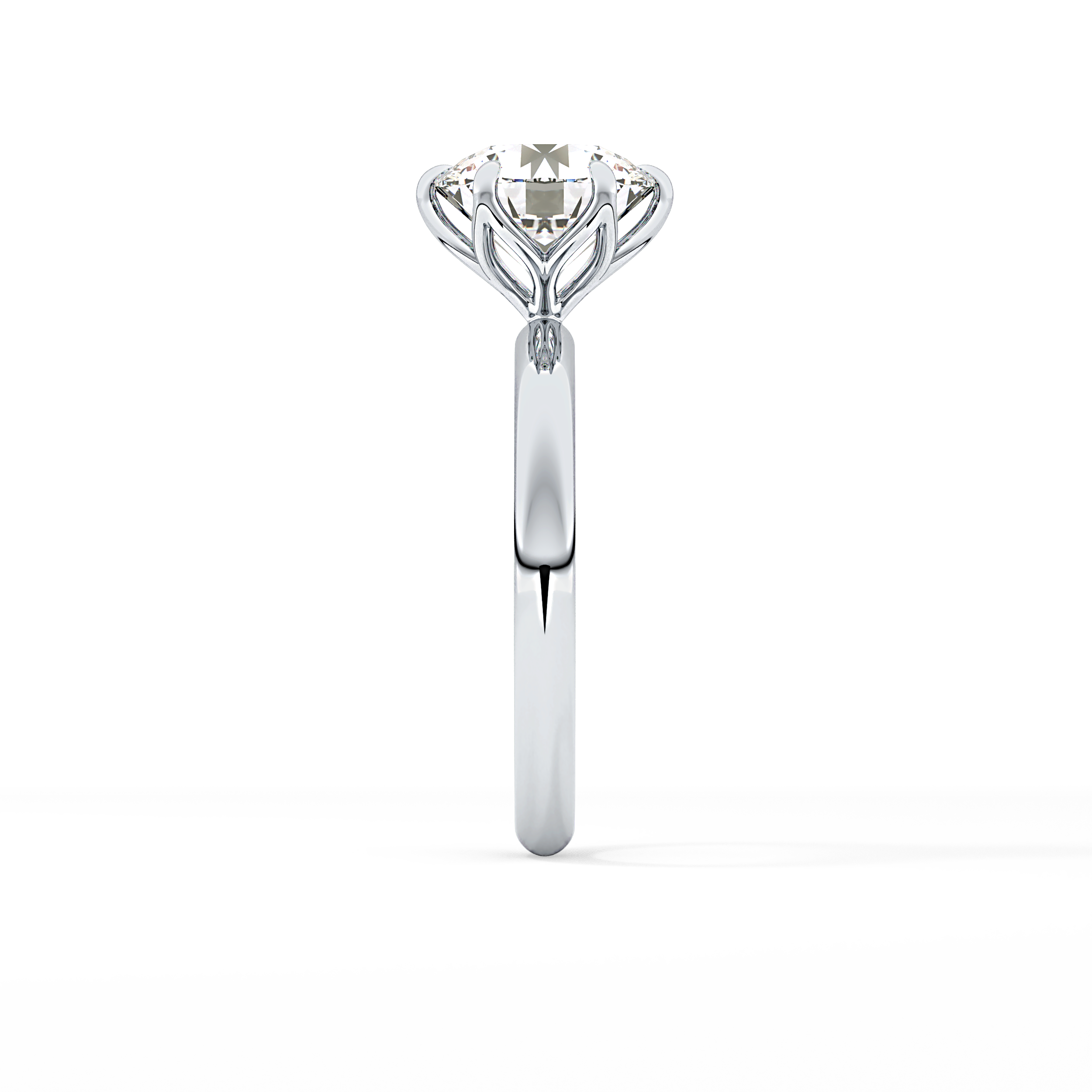 Round Solitaire Lab Grown Diamond Engagement Ring