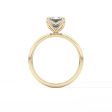 Emerald Solitaire Lab Grown Diamond Engagement Ring