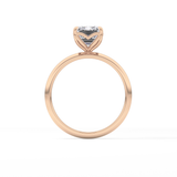 Emerald Solitaire Lab Grown Diamond Engagement Ring