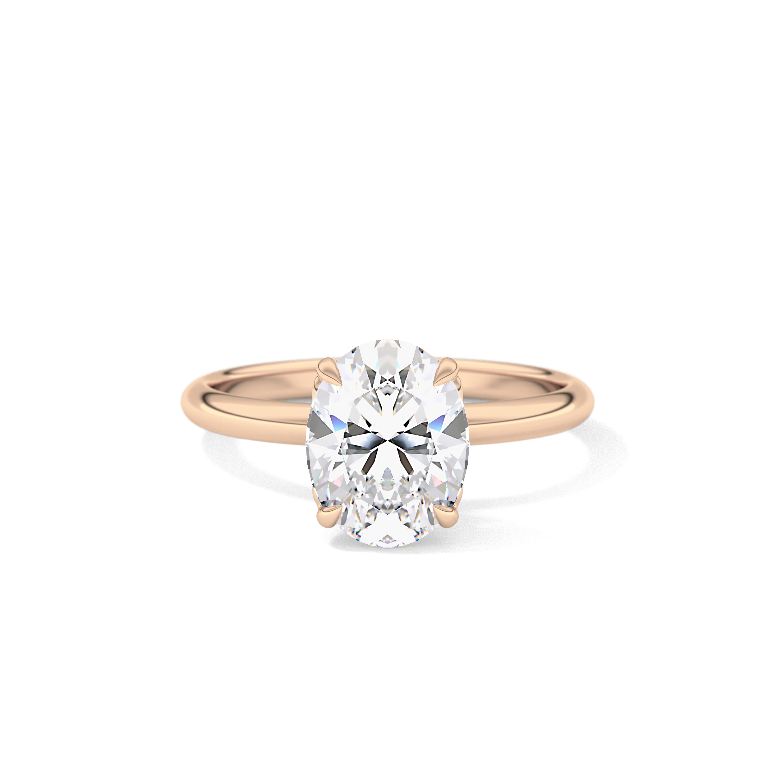 Oval Solitaire Lab Grown Diamond Engagement Ring