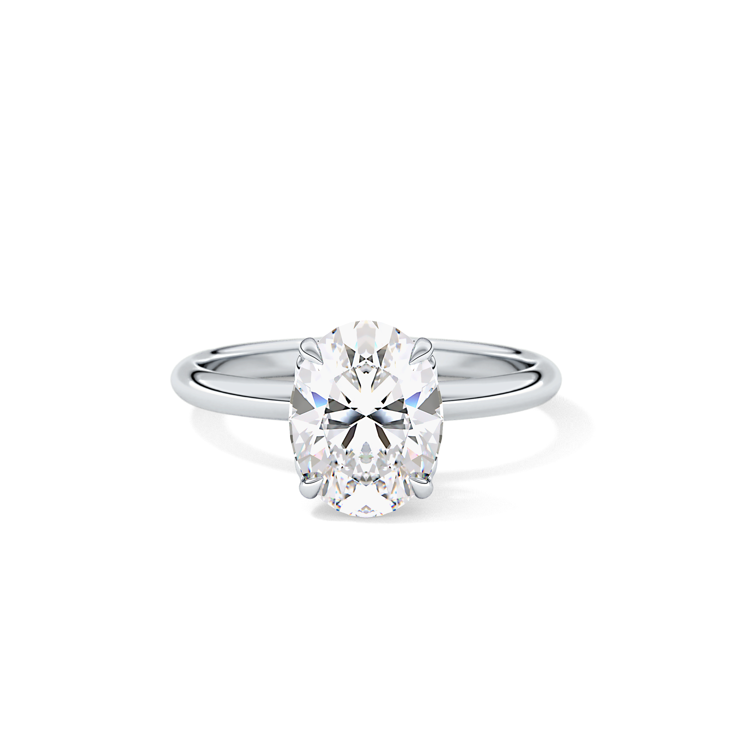 Oval Solitaire Lab Grown Diamond Engagement Ring