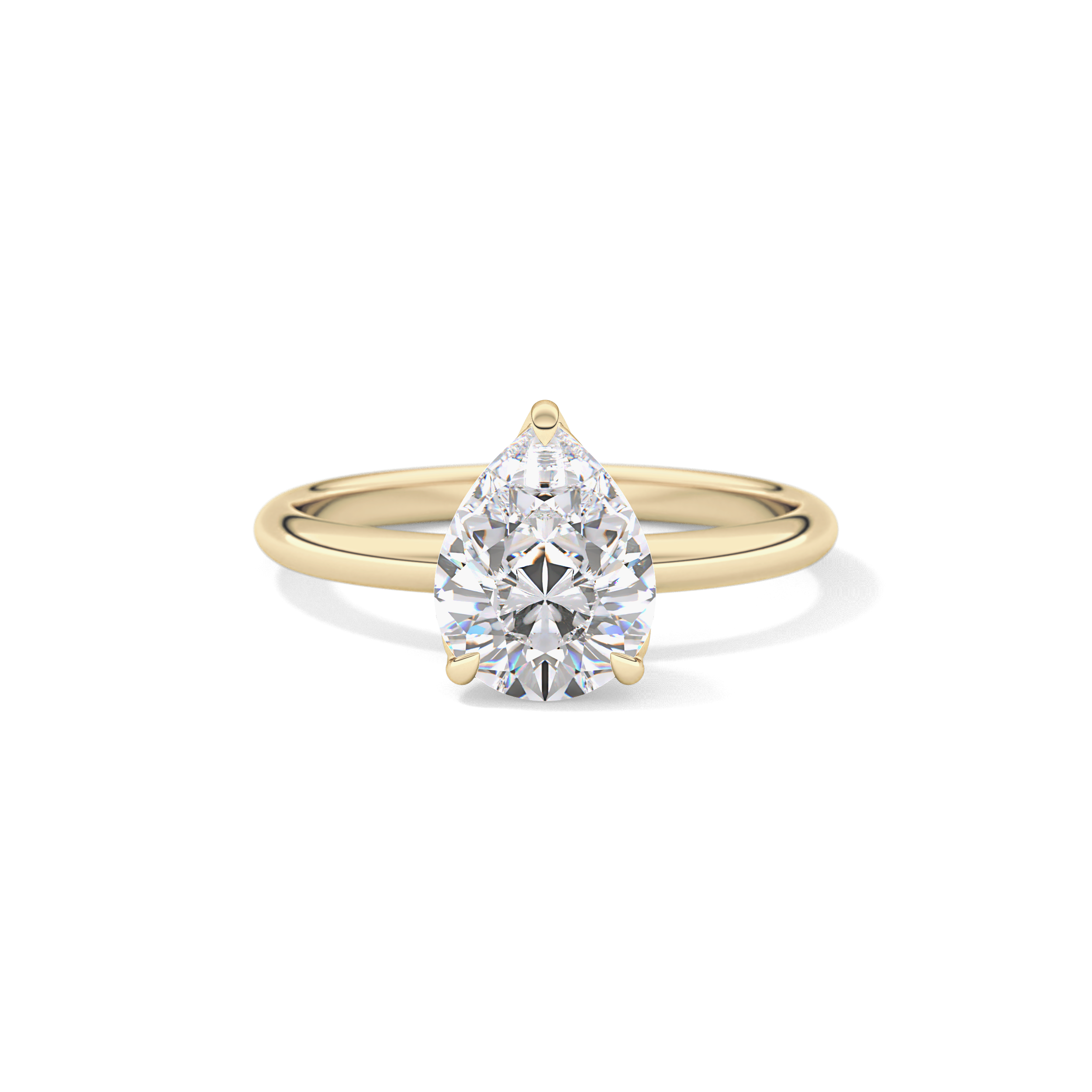 Pear Solitaire Lab Grown Diamond Engagement Ring