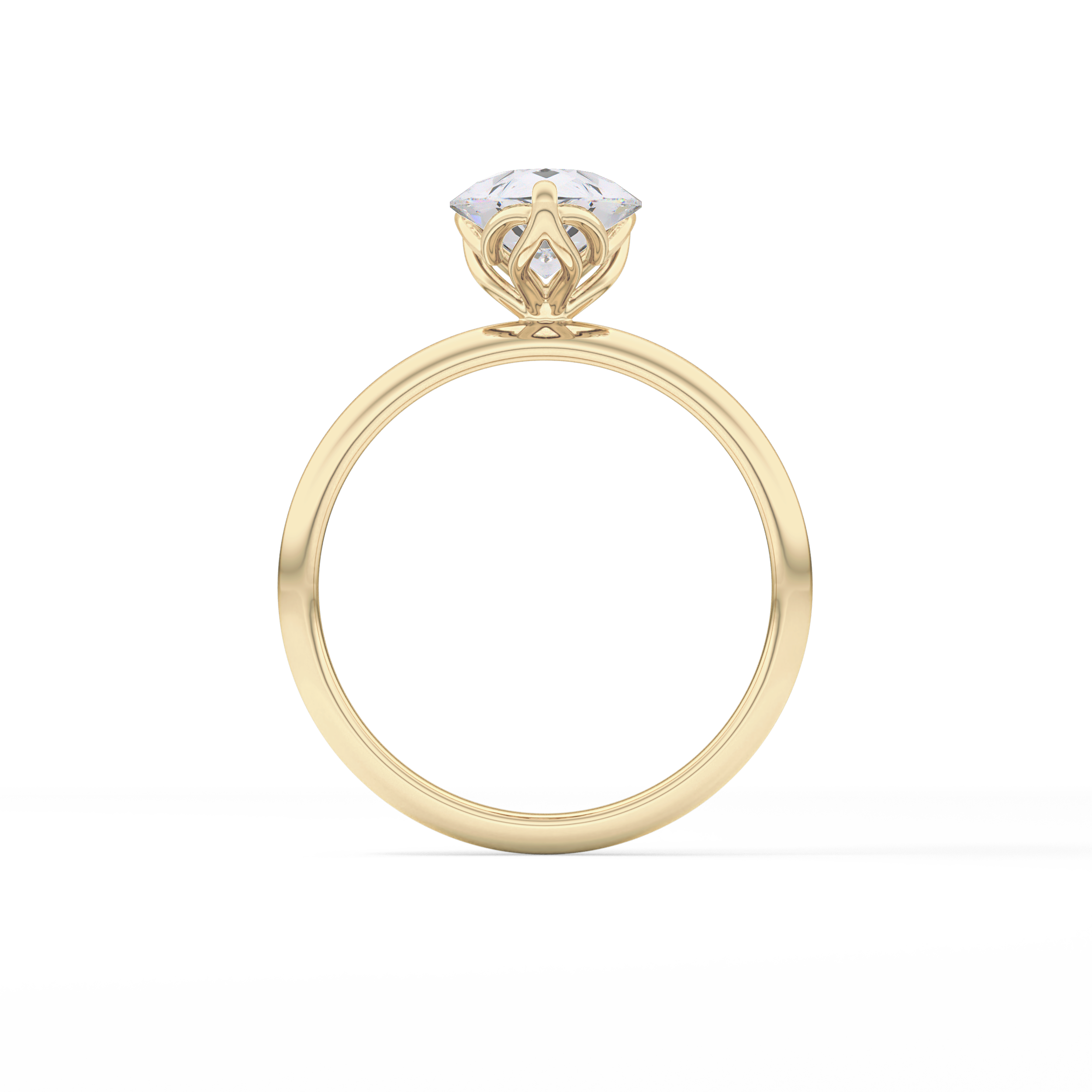 Pear Solitaire Lab Grown Diamond Engagement Ring