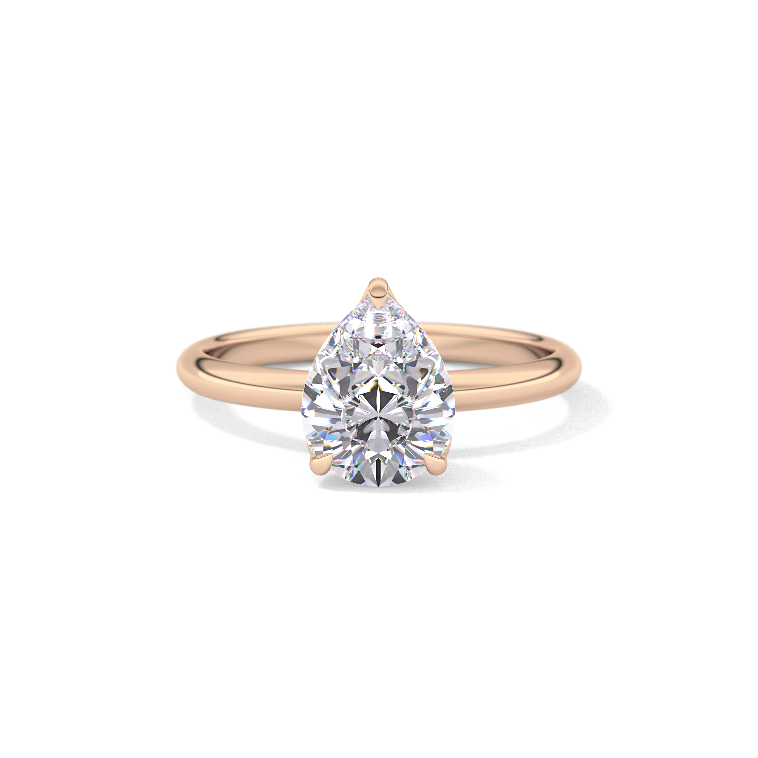 Pear Solitaire Lab Grown Diamond Engagement Ring