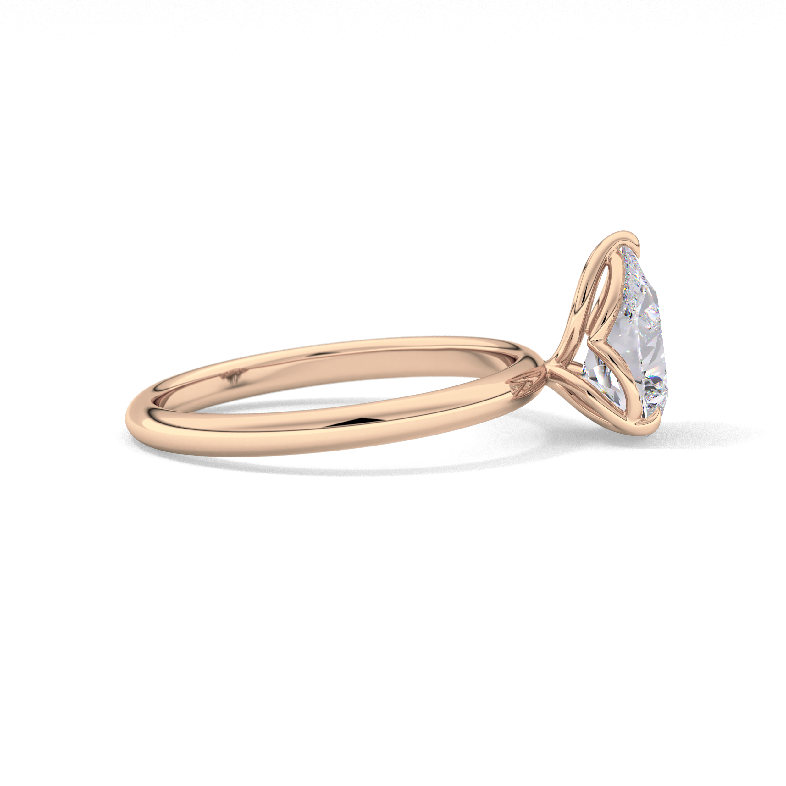 Pear Solitaire Lab Grown Diamond Engagement Ring