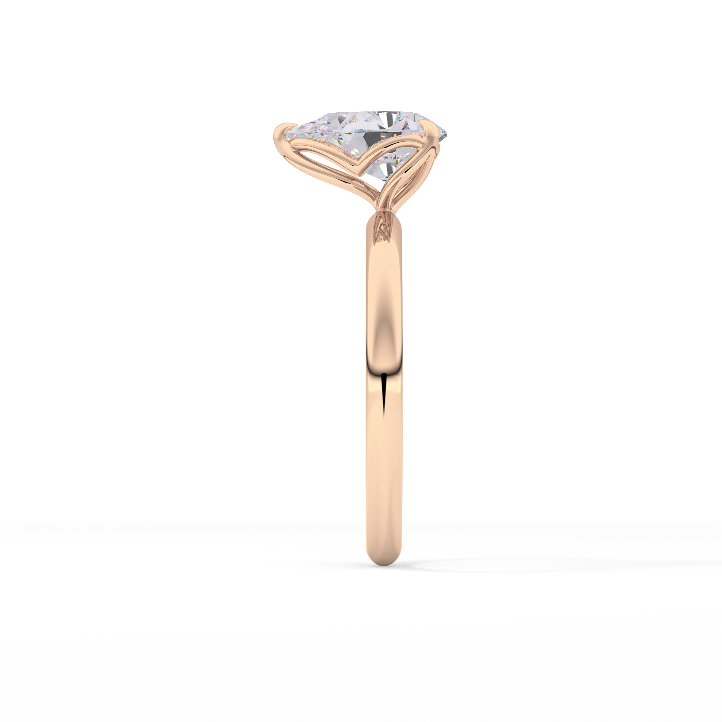 Pear Solitaire Lab Grown Diamond Engagement Ring