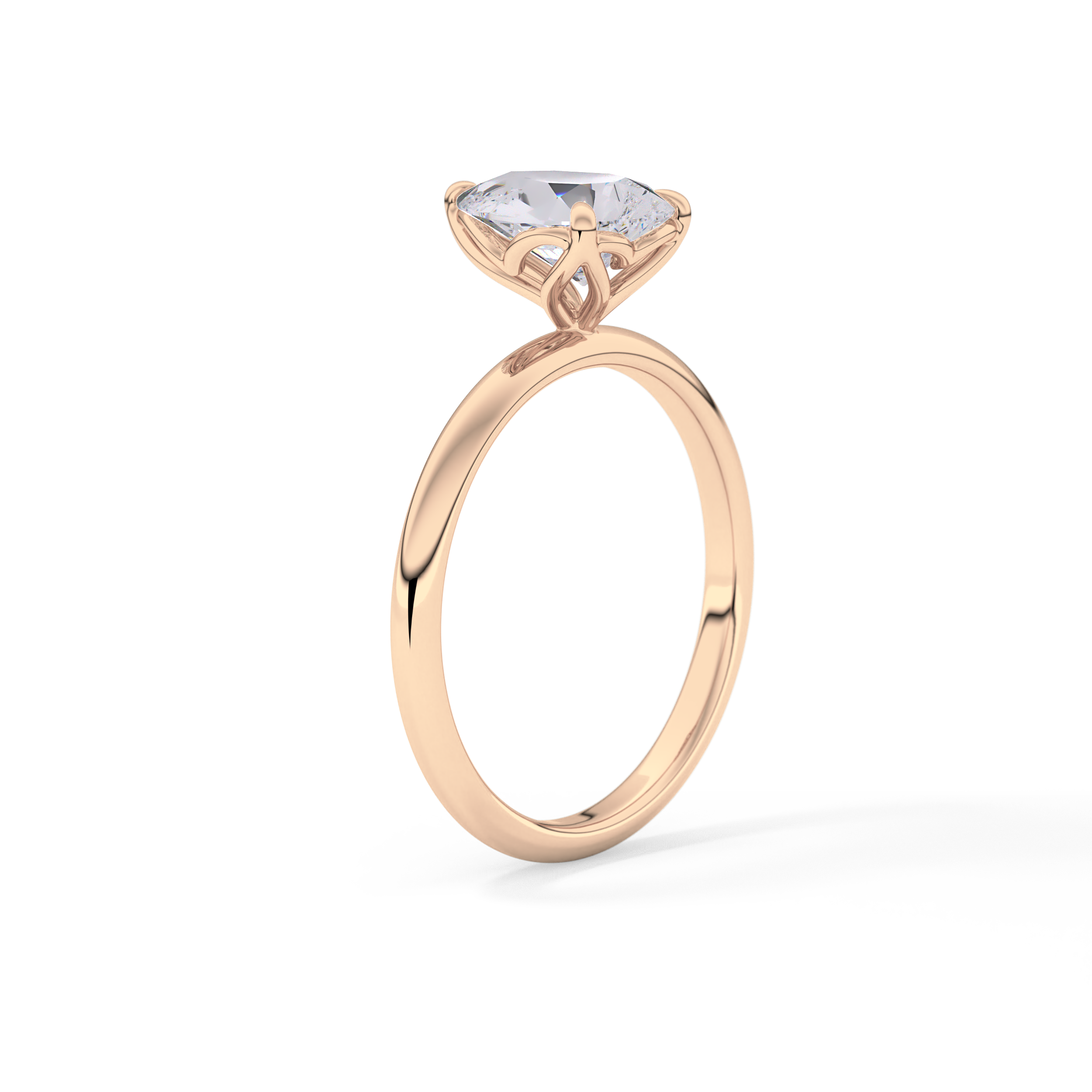 Pear Solitaire Lab Grown Diamond Engagement Ring