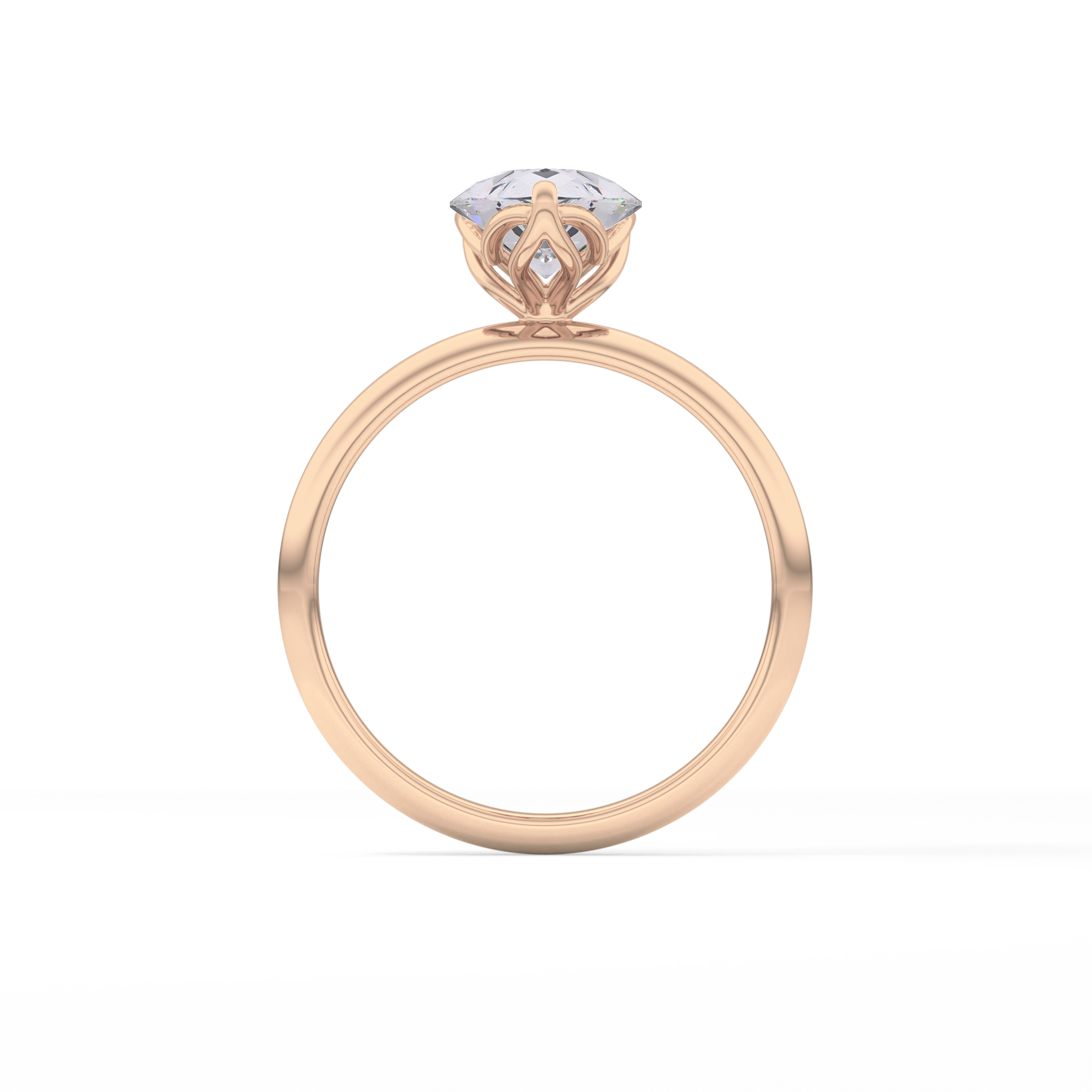 Pear Solitaire Lab Grown Diamond Engagement Ring