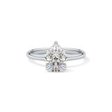 Pear Solitaire Lab Grown Diamond Engagement Ring