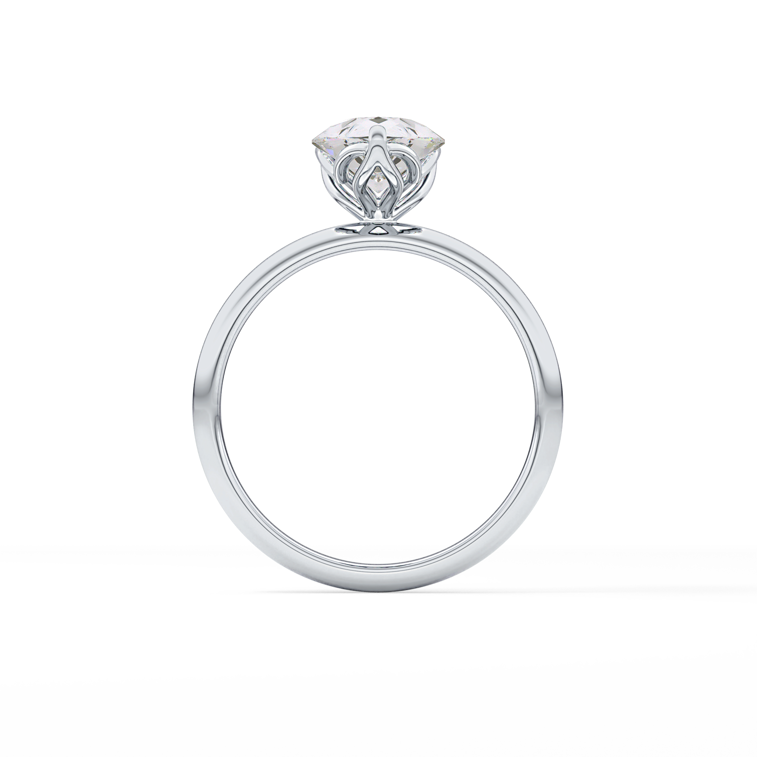 Pear Solitaire Lab Grown Diamond Engagement Ring