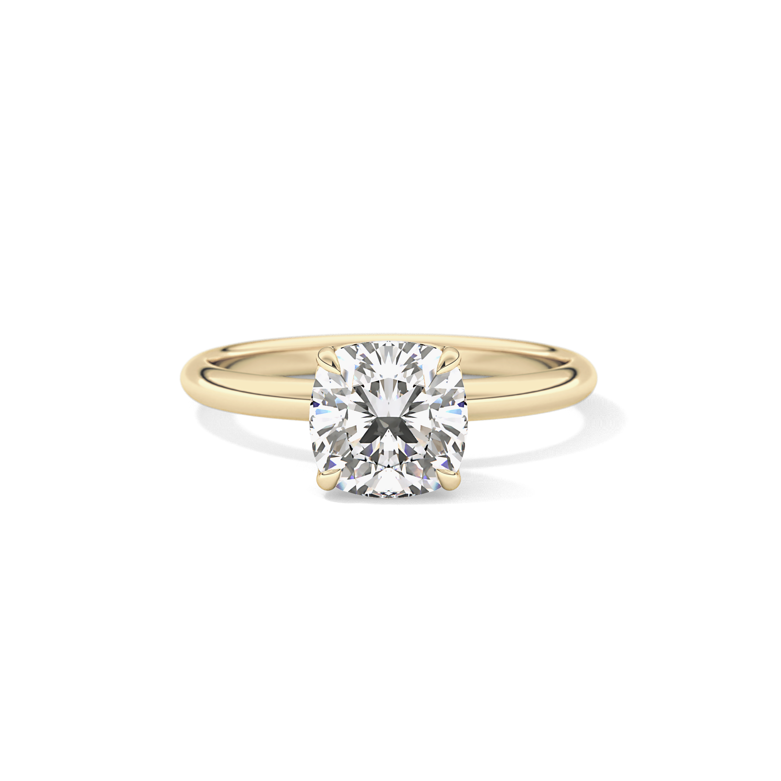 Cushion Solitaire Lab Grown Diamond Engagement Ring