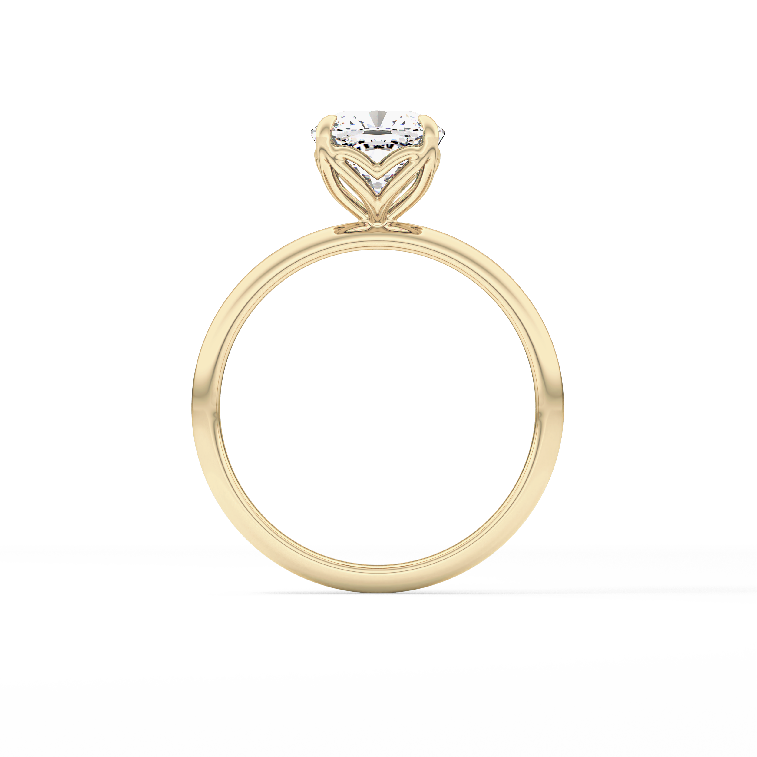 Cushion Solitaire Lab Grown Diamond Engagement Ring