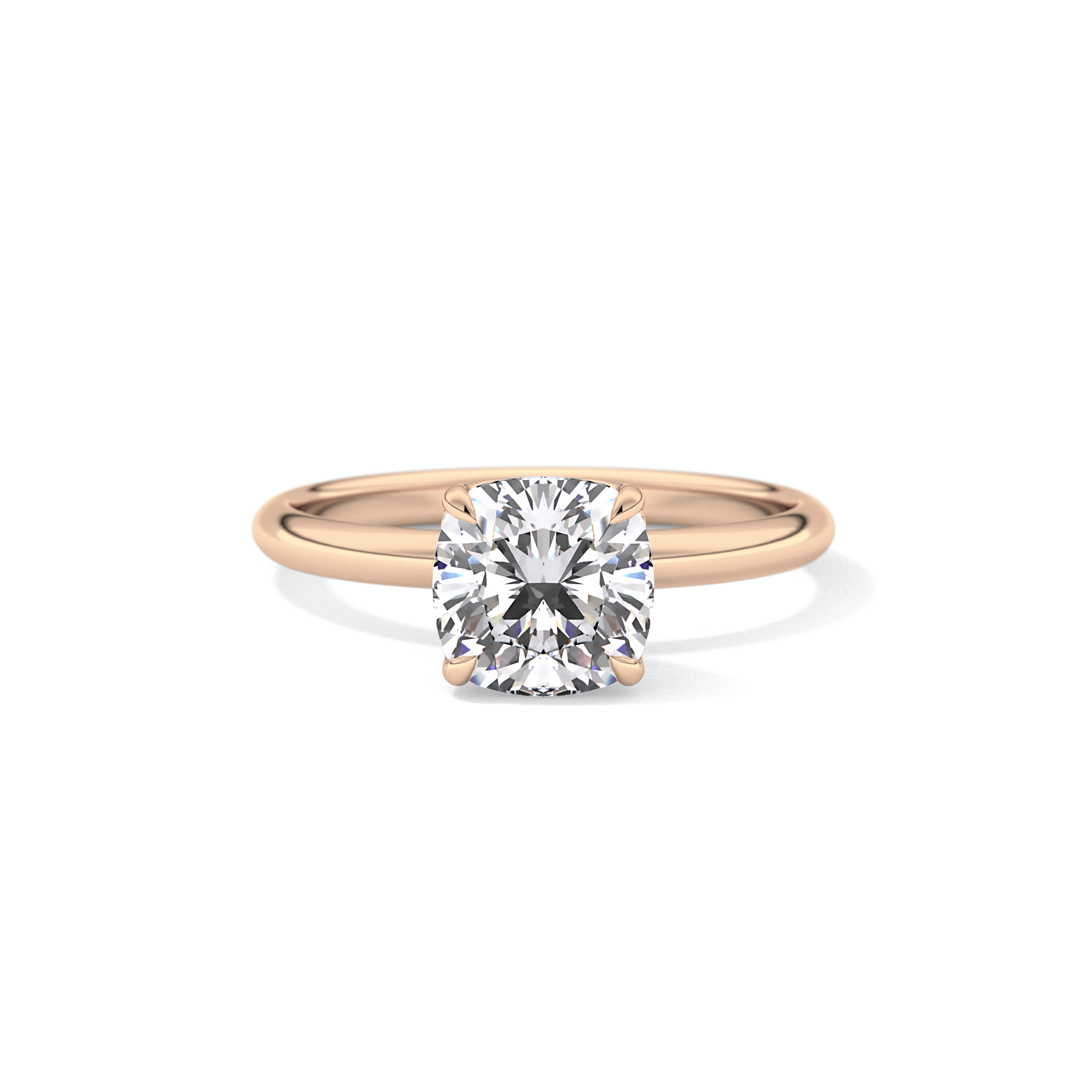 Cushion Solitaire Lab Grown Diamond Engagement Ring