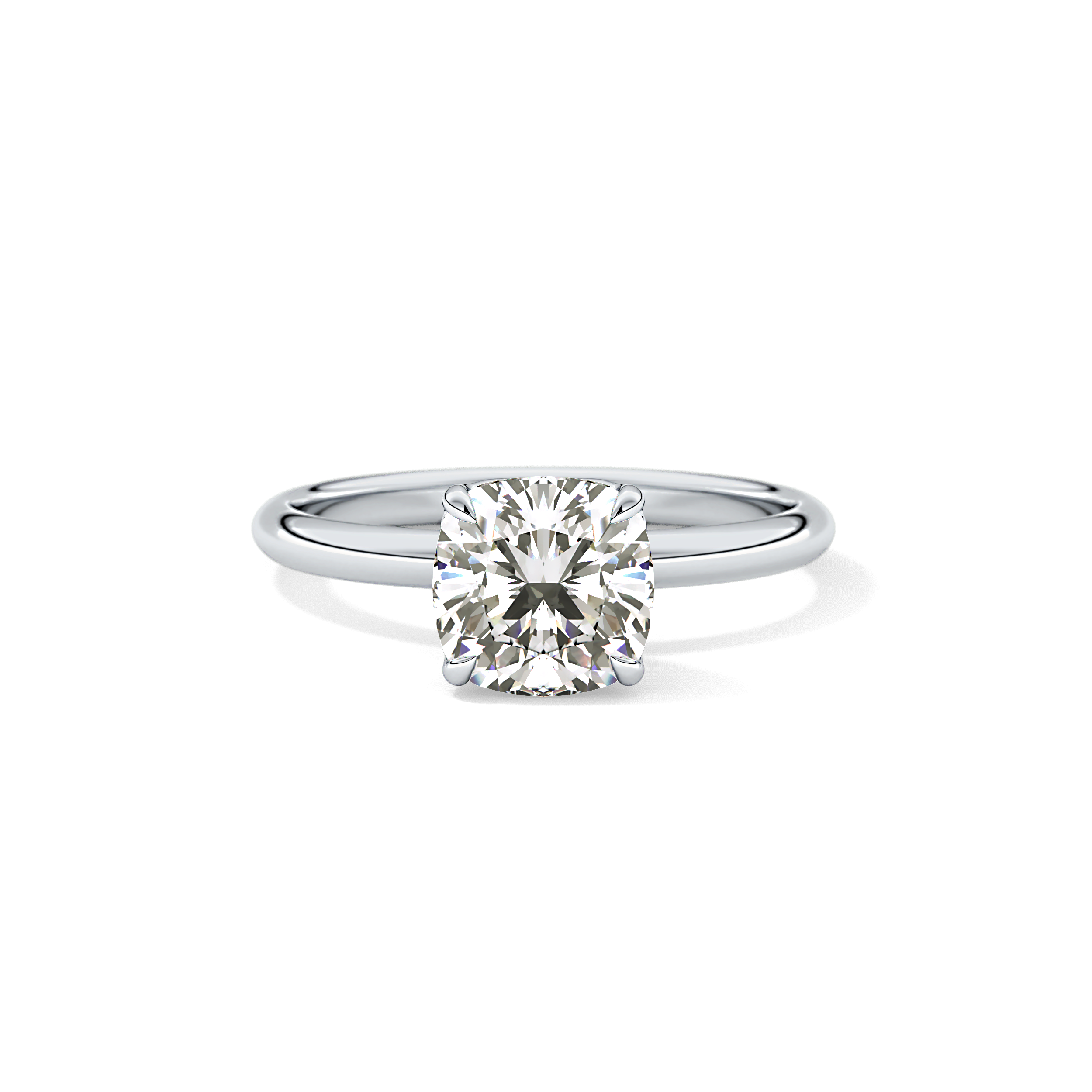 Cushion Solitaire Lab Grown Diamond Engagement Ring