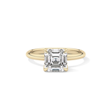 Asscher Solitaire Lab Grown Diamond Engagement Ring