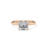 Asscher Solitaire Lab Grown Diamond Engagement Ring