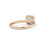 Asscher Solitaire Lab Grown Diamond Engagement Ring