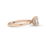 Asscher Solitaire Lab Grown Diamond Engagement Ring